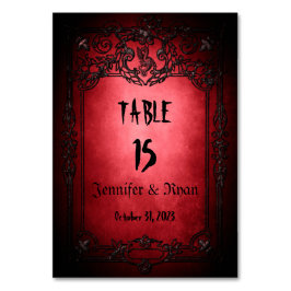 ゴシッエレガントク・ハロウィン結婚ズ テーブルナンバー