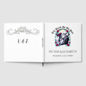 ゴシッエレガントク「死ぬまで」スケルトン結婚ズ ゲストブック (全面)