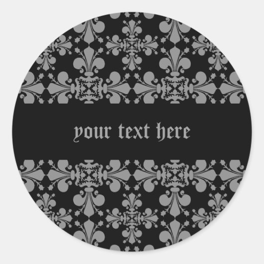 ゴシッエレガントク（紋章の）フラ・ダ・リダマスクブラック ラウンドシール (正面)