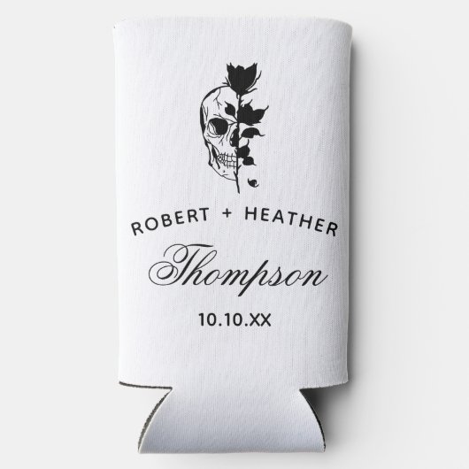 ゴシッカスタムク結婚のTil Deathがビールの一部を作る スリム缶クーラー (裏面)