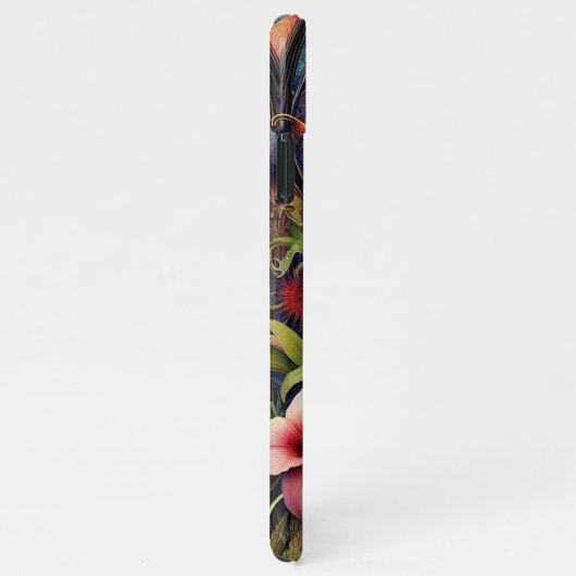 ゴシッカラフルクスタイルインスパイアファインアート植物学 iPhoneケース (右側)