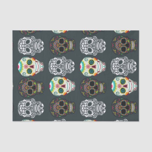 ゴシッカラフルク糖スカルハローウィンパーティギフト 薄葉紙 (正面)