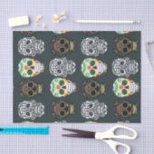 ゴシッカラフルク糖スカルハローウィンパーティギフト 薄葉紙 (クラフト)