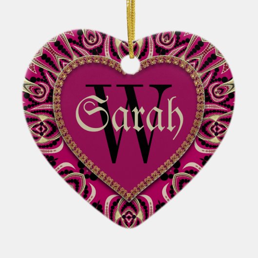 ゴシッガーリークピンクカスタムオーナメント セラミックオーナメント (正面)