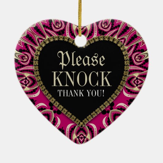 ゴシッガーリークピンクカスタムオーナメント セラミックオーナメント (裏面)