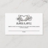 ゴシックおむつラッフルベビーシャワースカル&花 エンクロージャーカード (正面)