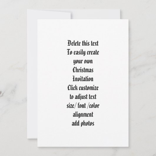 ゴシックおもしろいの代替クリスマス 招待状 (裏面)