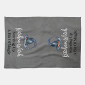 ゴシックおもしろいキッチンウィッチハロウィンキッチンタオル キッチンタオル (横)