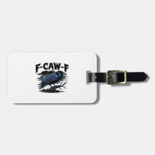 ゴシックおもしろいクロウユーモアF-Caw-Fエッセンシャルミニマル ラゲッジタグ