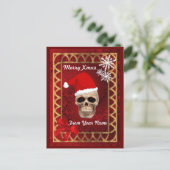 ゴシックおもしろいスカルサンタ シーズンポストカード (スタンド正面)