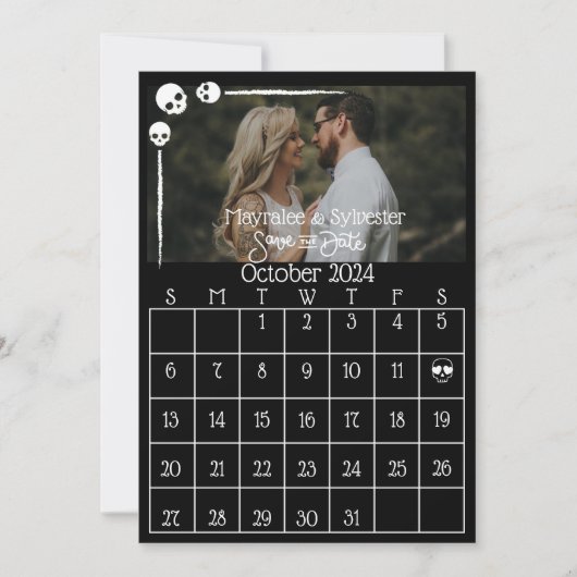 ゴシックおもしろいダークムーディスカル結婚ズ セーブザデート (正面)