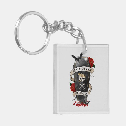 ゴシックおもしろい棺 キーホルダー (正面左)
