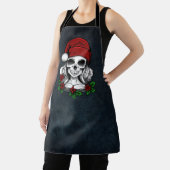 ゴシックお洒落サンタスカルクリスマス エプロン (インサイチュ)