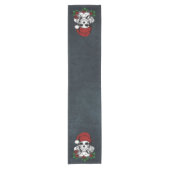 ゴシックお洒落サンタスカルクリスマス ショートテーブルランナー (正面)