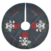 ゴシックお洒落サンタスカルクリスマス ブラッシュドポリエステルツリースカート (正面)