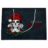 ゴシックお洒落サンタスカルクリスマス ラージペーパーバッグ (正面)