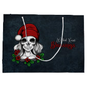 ゴシックお洒落サンタスカルクリスマス ラージペーパーバッグ (裏面)