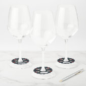 ゴシックお洒落サンタスカルクリスマス ワイングラスタグ (セット)