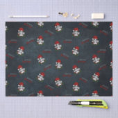 ゴシックお洒落サンタスカルクリスマス 薄葉紙 (クラフト)