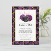 ゴシックお洒落魔女ブライダルシャワーバイメール 招待状 (スタンド正面)