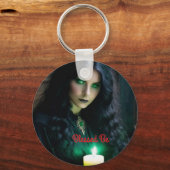 ゴシックかわいらし魔女ダークテーマ キーホルダー (正面)