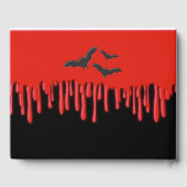 ゴシックこうもりと赤い滴下の血ハロウィーン ゲストブック (裏面)