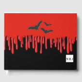 ゴシックこうもりと赤い滴下の血ハロウィーン ゲストブック (正面)