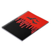 ゴシックこうもりと赤い滴下の血ハロウィーン ノートブック (左側)