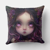 ゴシックこうもりガールin紫 クッション (裏面)