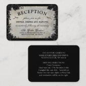 ゴシックこうもりグレーブラックハロウィーン披露宴カード 名刺 (正面/裏面)