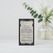 ゴシックこうもりズハロウィンエレガントウェディング詳細ズエンク エンクロージャーカード (スタンド正面)