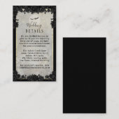 ゴシックこうもりズハロウィンエレガントウェディング詳細ズエンク エンクロージャーカード (正面/裏面)