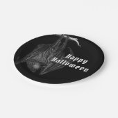 ゴシックこうもりハッピーハローウィンパーティー ペーパープレート (アングル)