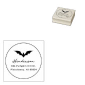 ゴシックこうもりハロウィンカスタム差出人住所 ラバースタンプ (押印)