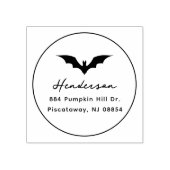 ゴシックこうもりハロウィンカスタム差出人住所 ラバースタンプ (インプリント)