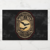 ゴシックこうもりハロウィーンの翼 リキュールボトルラベル (シングルラベル)