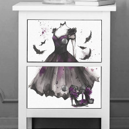 ゴシックこうもりファッション | パープルグレードレスハイヒール 薄葉紙