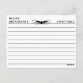 ゴシックこうもりレシピ ポストカード (裏面)