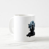 ゴシックこうもり猫用シャツヴァンパイアおもしろいギフト猫好き コーヒーマグカップ (正面左)