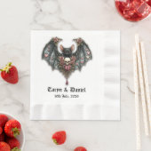 ゴシックこうもり結婚ズテーブル 縁ありランチョンナプキン (インサイチュ)