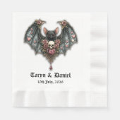 ゴシックこうもり結婚ズテーブル 縁ありランチョンナプキン (正面)