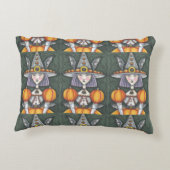 ゴシックこうもり魔女ハロウィンアクセント枕 アクセントクッション (裏面)