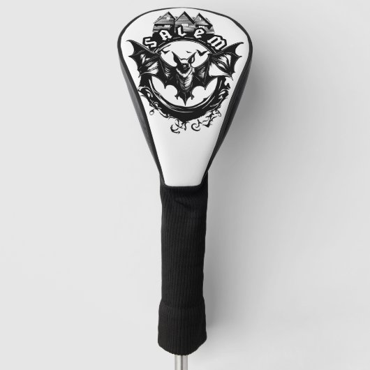 ゴシックこうもり&サレムウィッチハウス ゴルフヘッドカバー (正面)