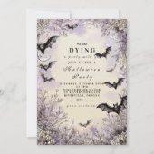 ゴシックこうもり&スターズハロウィーンお祝い 招待状 (正面)