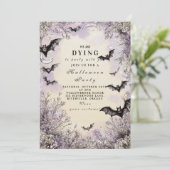 ゴシックこうもり&スターズハロウィーンお祝い 招待状 (スタンド正面)