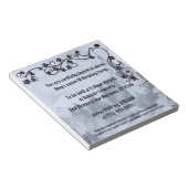 ゴシックつる植物とキャッスルスウィート16招待状 ノートパッド (アングル)