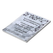 ゴシックつる植物とキャッスルスウィート16招待状 ノートパッド (回転)