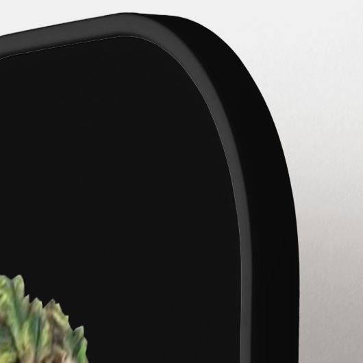 ゴシックつる植物緑花付き樹木スカル ピックルボールラケット (左詳細)