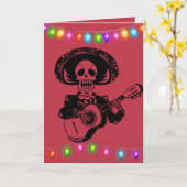 ゴシックで不気味なクリスマスカード カード (黄色い花)