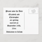 ゴシックで日付を保存ヴァンパイアスカル 案内ポストカード (裏面)